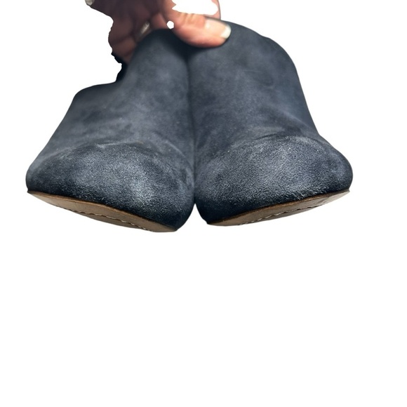 Splendid Daphne Navy Blue Suede Heeled Booties Sz 10 - Picture 6 of 8